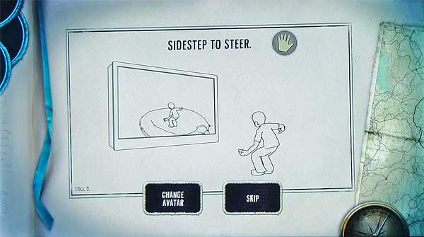 Screenshot from Kinect Adventures, showing pregame instructions