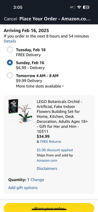 Amazonのスクリーンショット